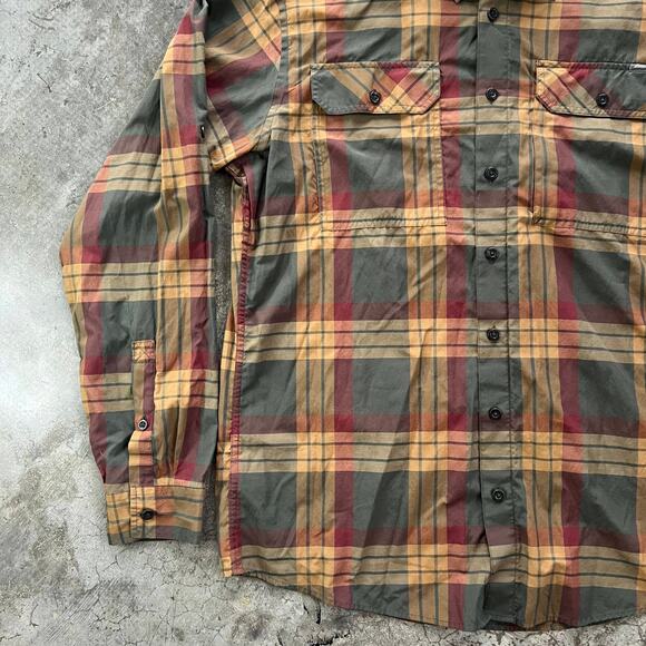 Eddie Bauer Shirt Mens Tall XL TXL Polyester Quick Dry Plaid Hiking Fishing Vent - Picture 3 of 8
